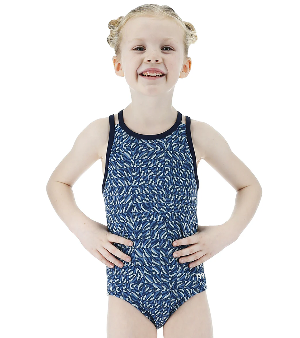 TYR Girls' Razzle Oliviafit One Piece Swimsuit (Toddler, Little Kid, Big Kid)
