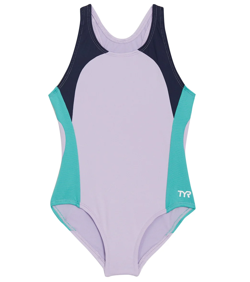 TYR Girls' Solid Splice Ella Maxfit One Piece Swimsuit (Little Kid, Big Kid) - Image 5