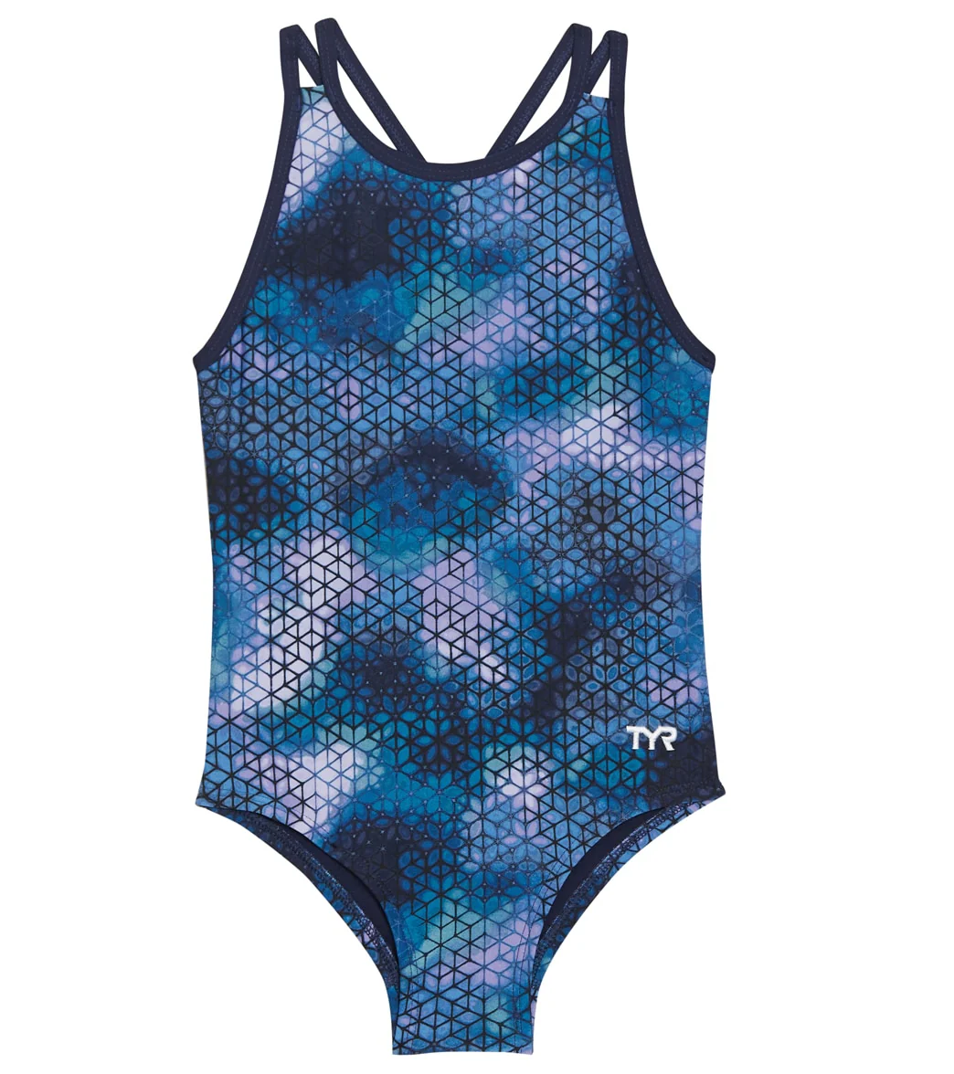 TYR Girls' StarHex Olivia Fit One Piece Swimsuit (Little Kid, Big Kid) - Image 4