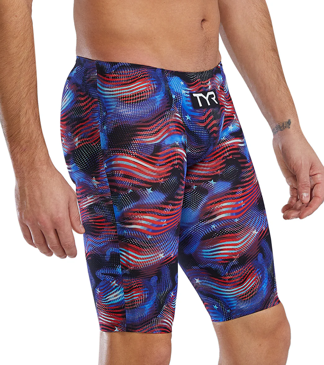 TYR Men's Avictor 2.0 USA High Waist Jammer Tech Suit Swimsuit - Image 2