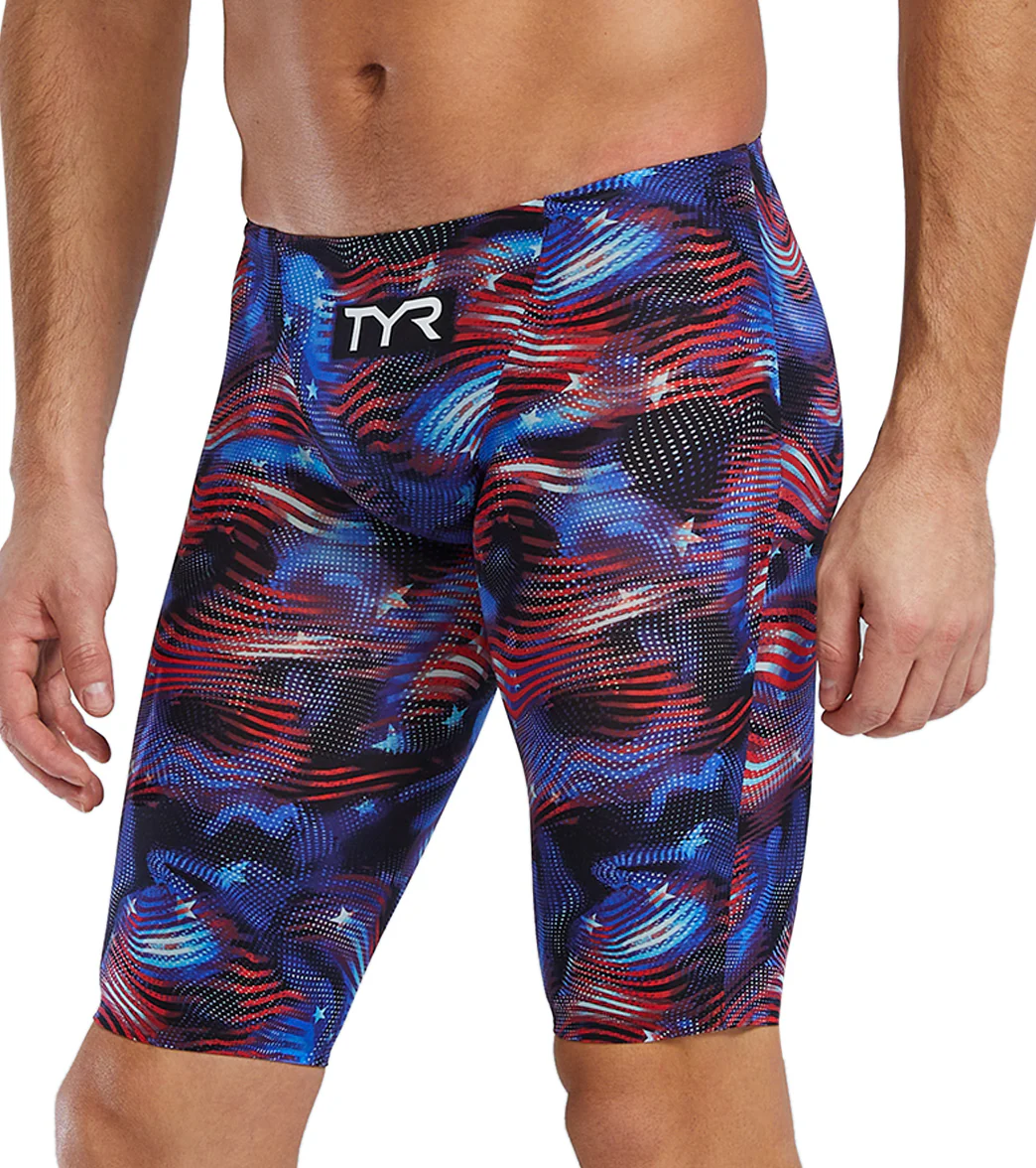 TYR Men's Avictor 2.0 USA High Waist Jammer Tech Suit Swimsuit - Image 4