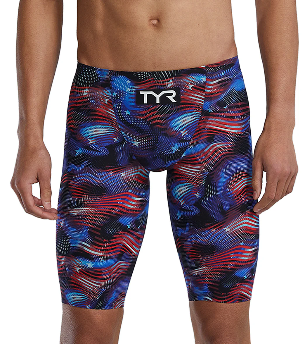 TYR Men's Avictor 2.0 USA High Waist Jammer Tech Suit Swimsuit - Image 7