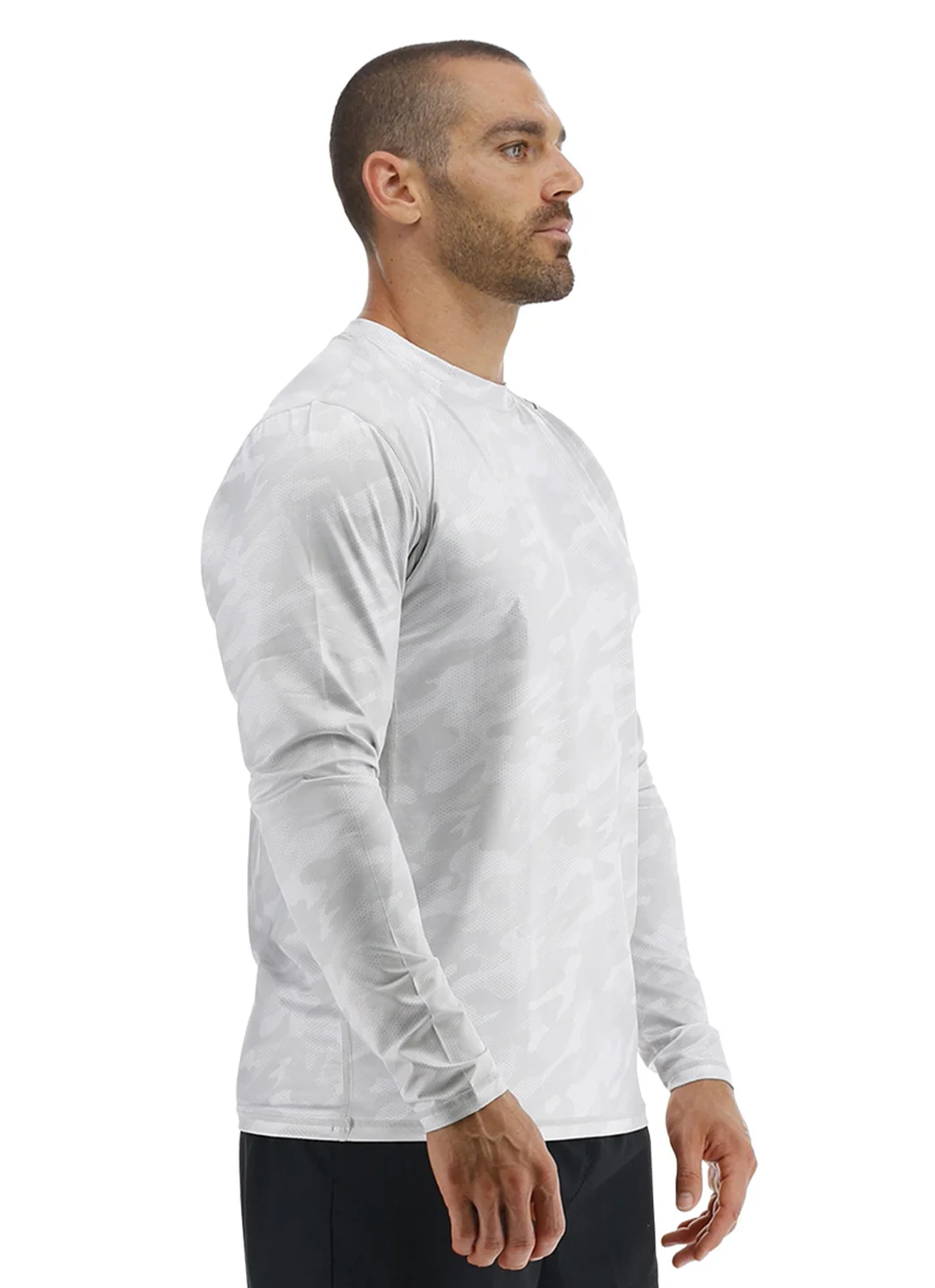 TYR Men's Camohex SunDefense Long Sleeve Vented UPF 50+ Swim Shirt - Image 2