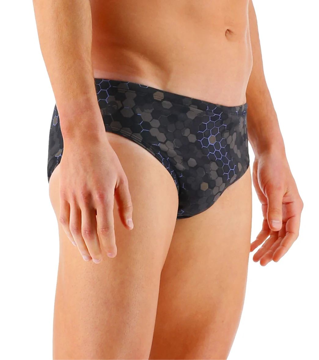 TYR Men's Carbon Hex Racer Brief Swimsuit - Image 2