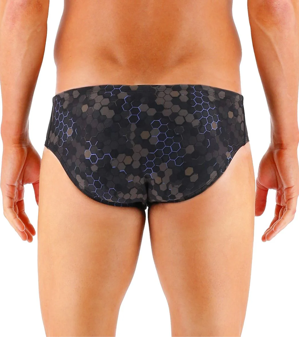 TYR Men's Carbon Hex Racer Brief Swimsuit - Image 3