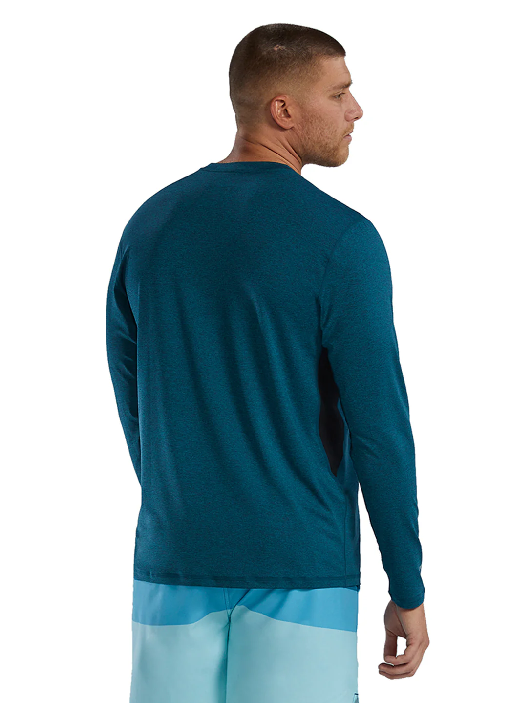 TYR Men's Solid SunDefense Long Sleeve UPF 50+ Swim Shirt - Image 3
