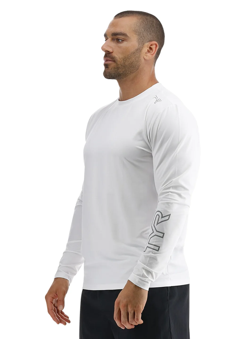 TYR Men's Solid SunDefense Long Sleeve UPF 50+ Swim Shirt - Image 32