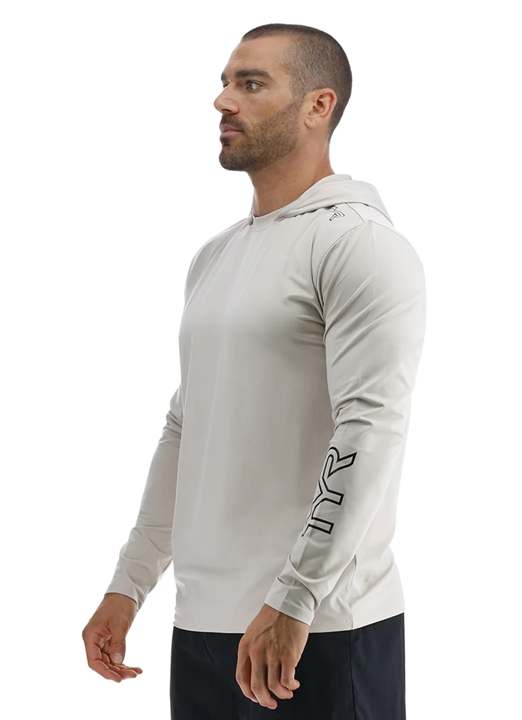 TYR Men's SunDefense Long Sleeve Hooded Swim Shirt - Image 19