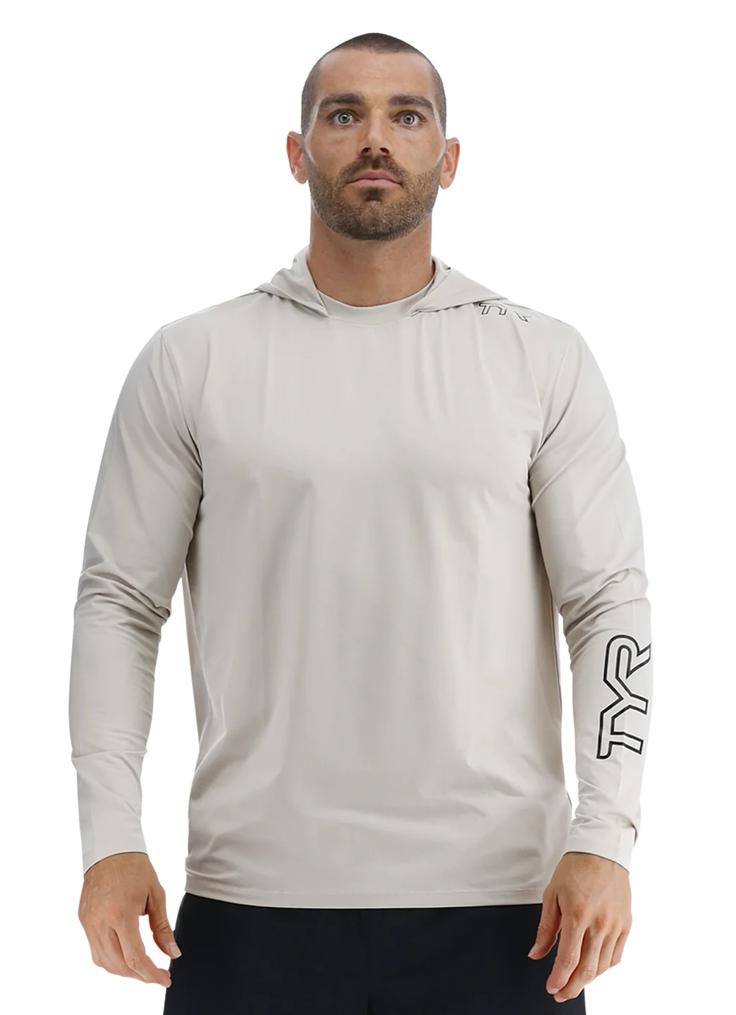 TYR Men's SunDefense Long Sleeve Hooded Swim Shirt - Image 22