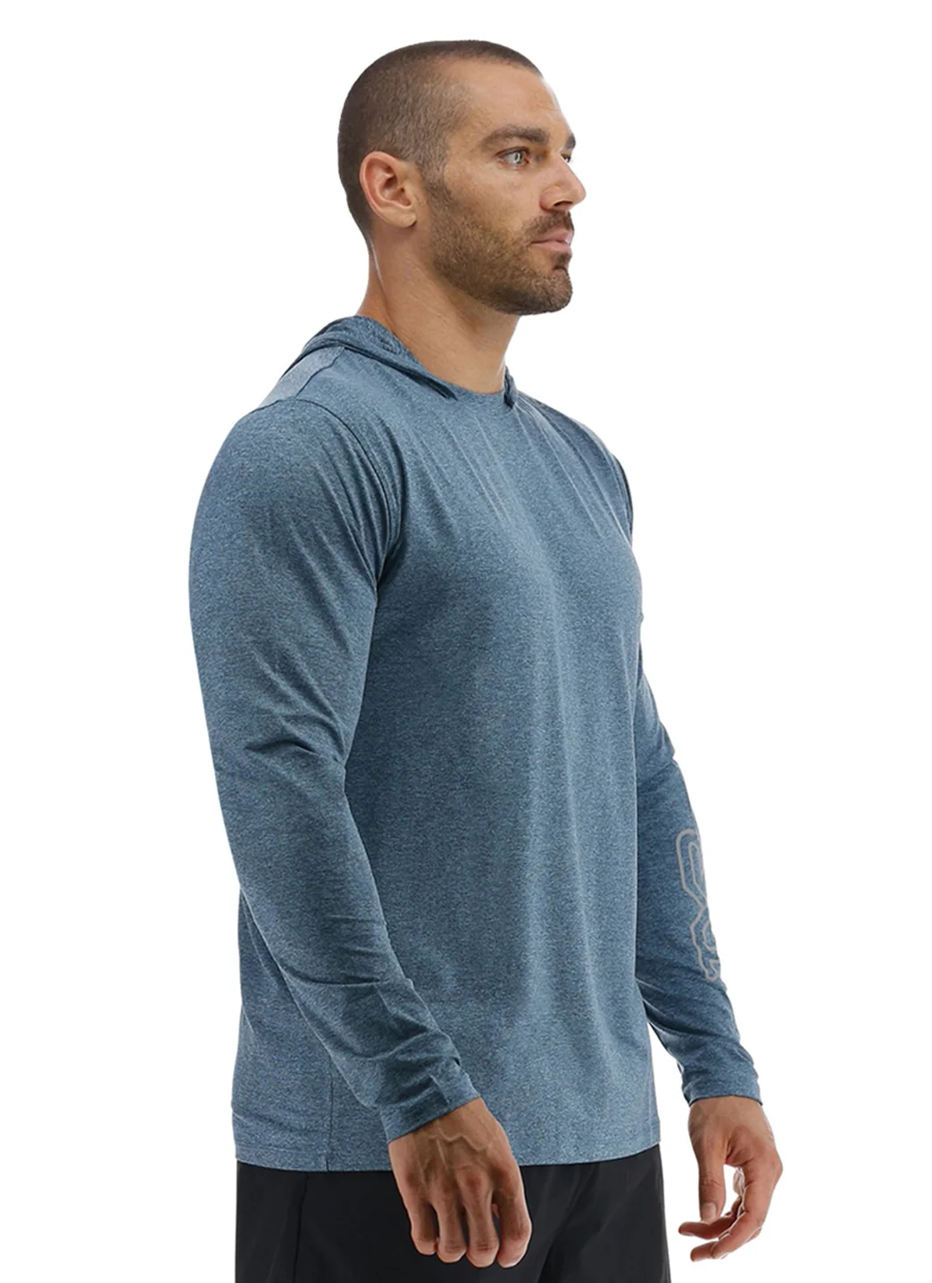 TYR Men's SunDefense Long Sleeve Hooded Swim Shirt - Image 40