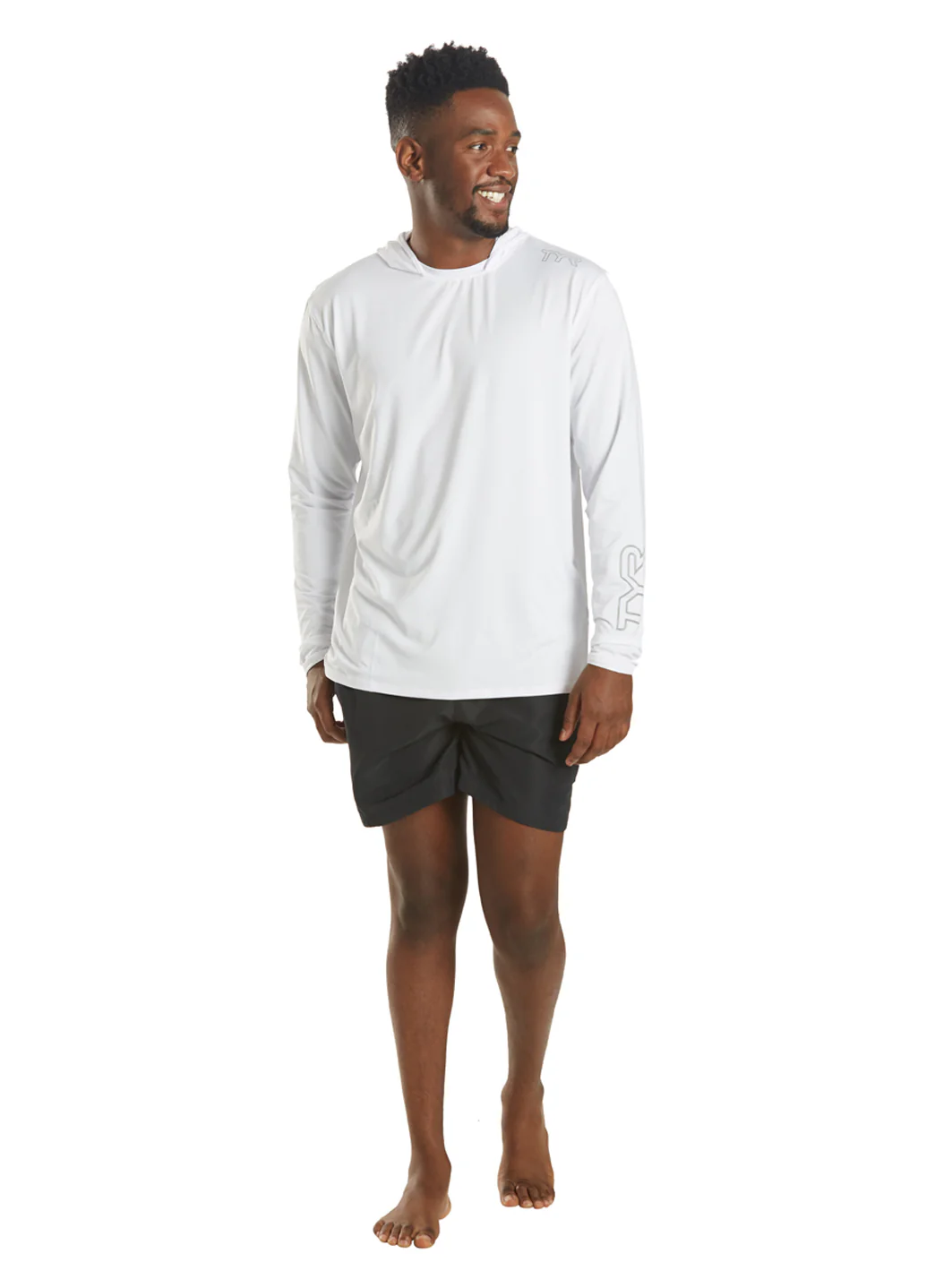 TYR Men's SunDefense Long Sleeve Hooded Swim Shirt - Image 54