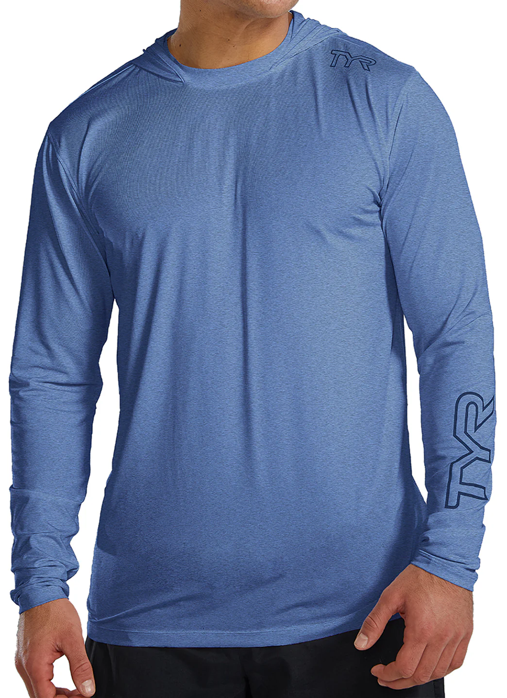 TYR Men's SunDefense Long Sleeve Hooded Swim Shirt - Image 6