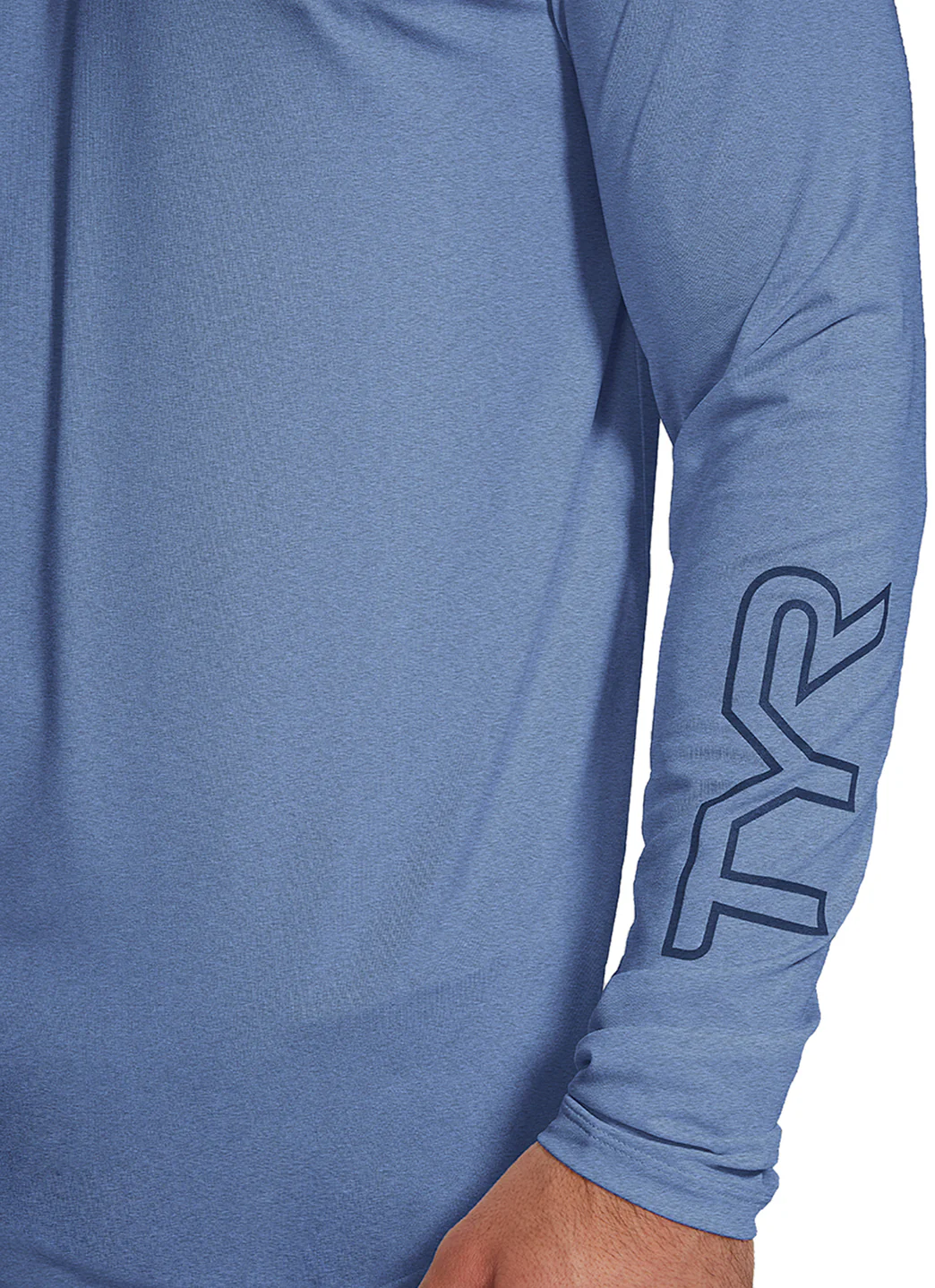 TYR Men's SunDefense Long Sleeve Hooded Swim Shirt - Image 7
