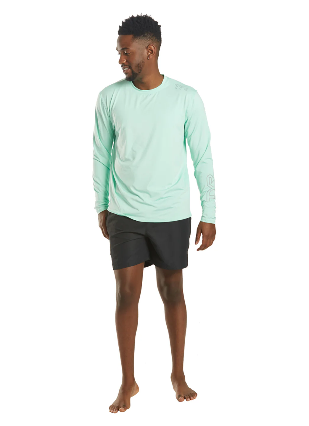 TYR Men's SunDefense Long Sleeve UPF 50+ Swim Shirt - Image 10