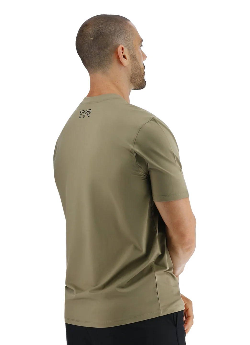 TYR Men's SunDefense Short Sleeve UPF 50+ Swim Shirt - Image 12