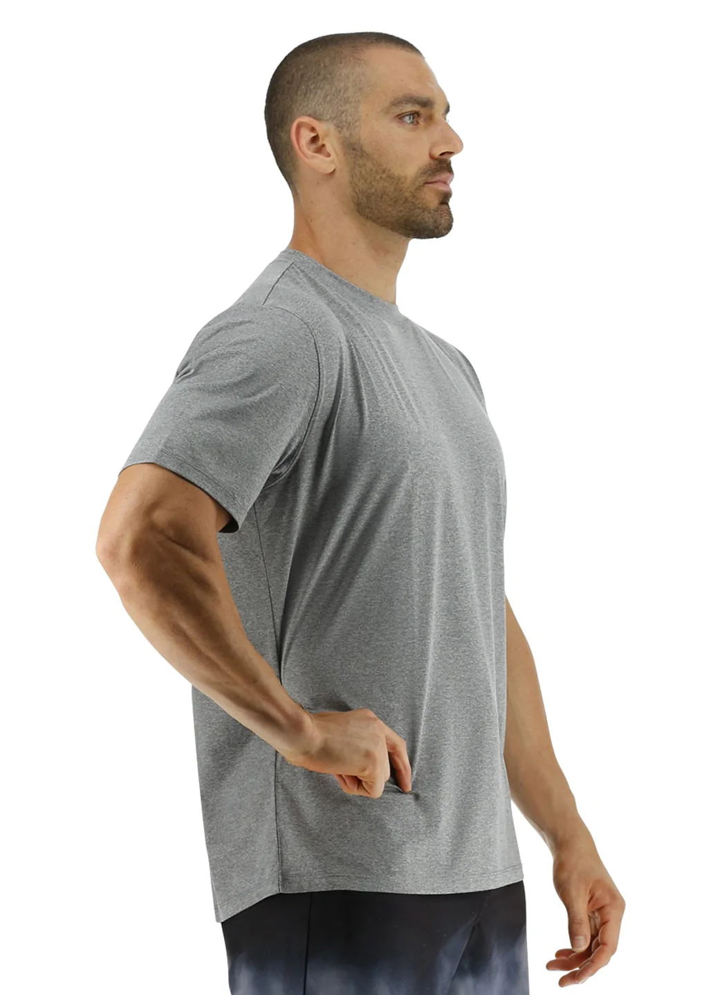 TYR Men's SunDefense Short Sleeve UPF 50+ Swim Shirt - Image 2