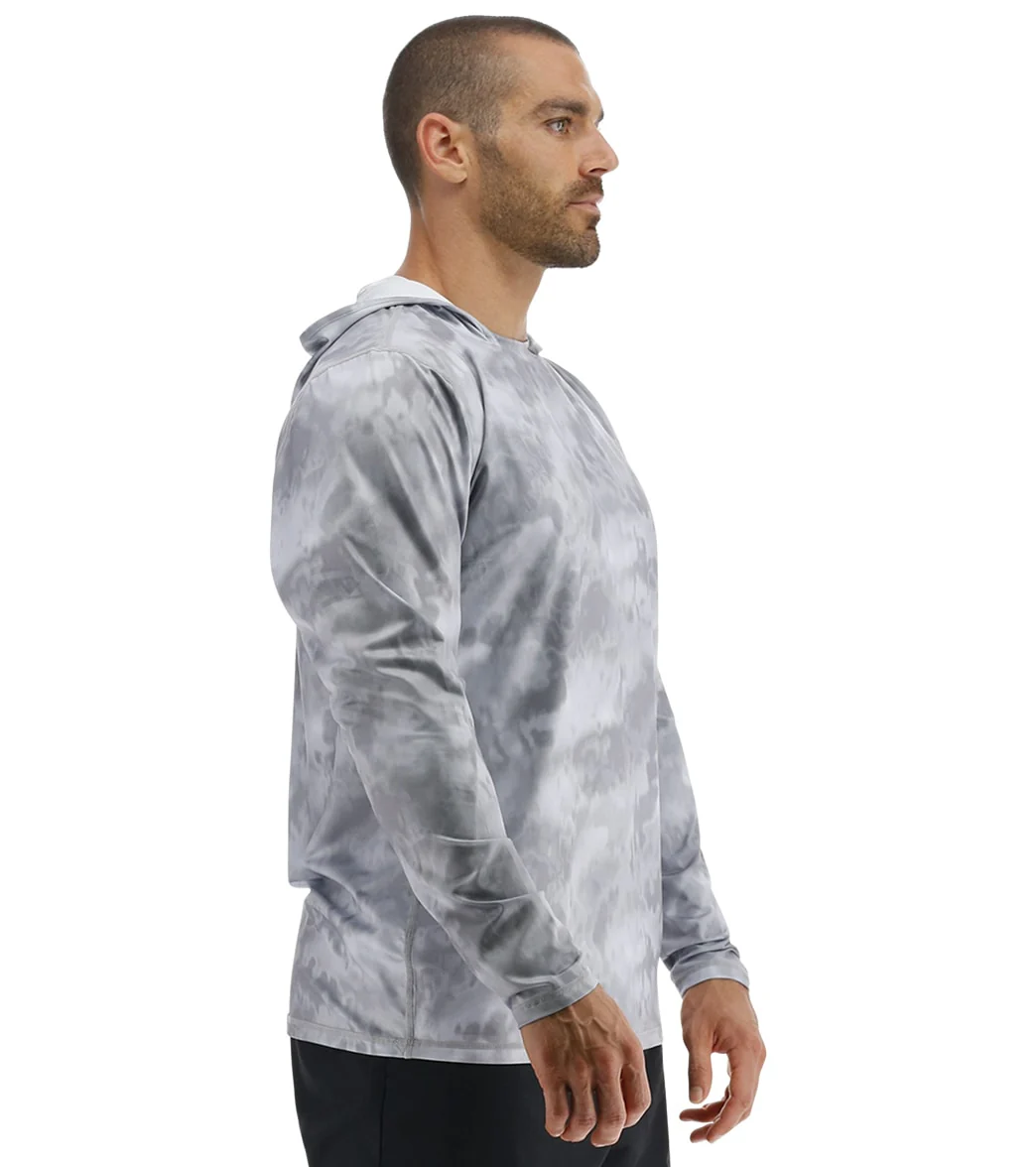 TYR Men's Turbulent SunDefense Hooded UPF 50+ Swim Shirt - Image 2