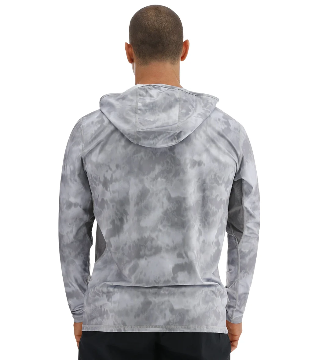 TYR Men's Turbulent SunDefense Hooded UPF 50+ Swim Shirt - Image 3