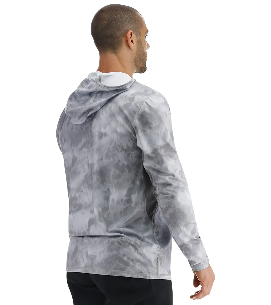 TYR Men's Turbulent SunDefense Hooded UPF 50+ Swim Shirt - Image 4