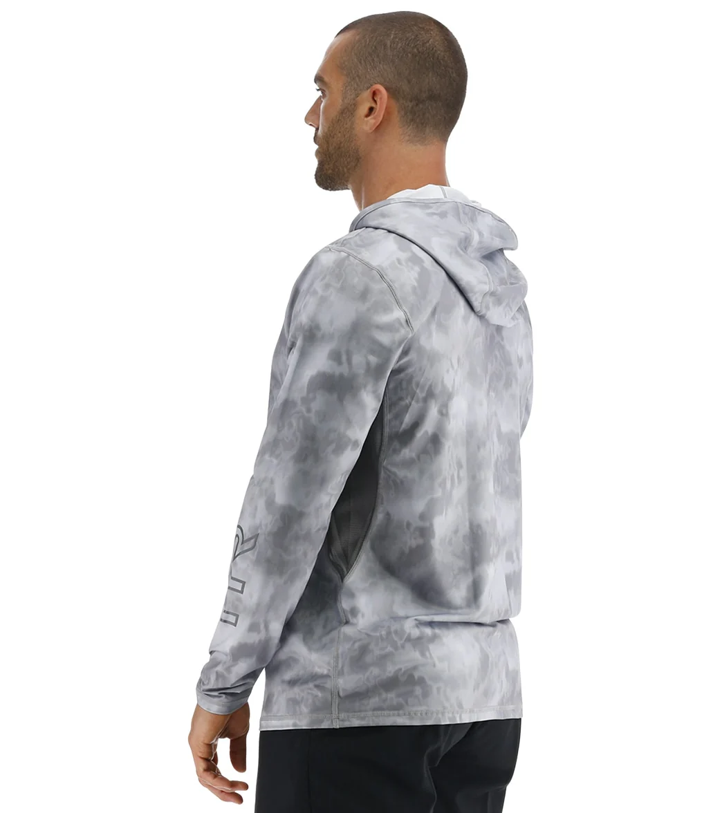 TYR Men's Turbulent SunDefense Hooded UPF 50+ Swim Shirt - Image 6