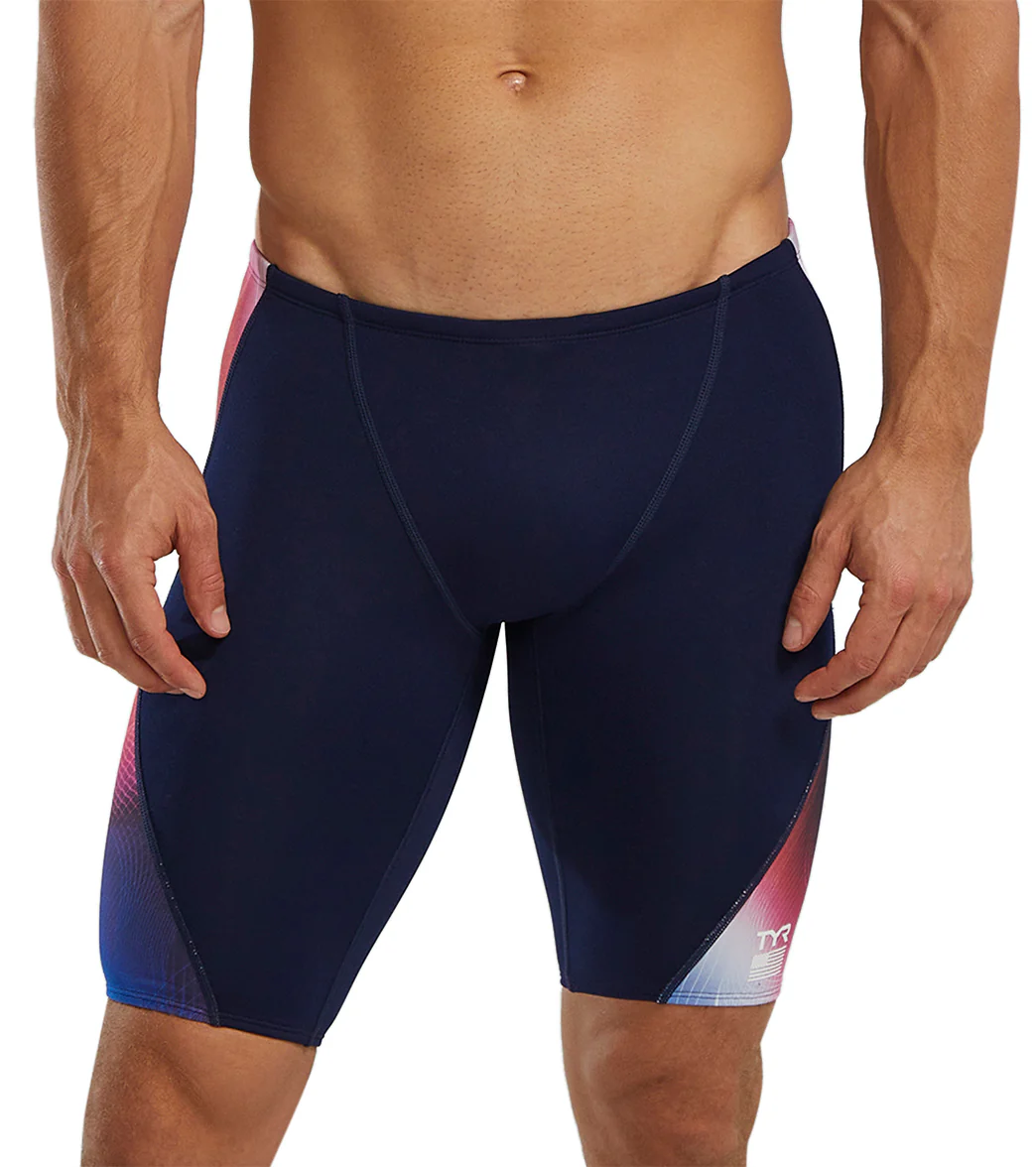 TYR Men's Unwaver Large Logo Jammer Swimsuit - Image 7