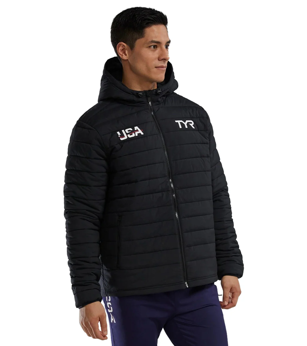 TYR Men's USA Hydrosphere Mission Puffer Jacket - Image 3