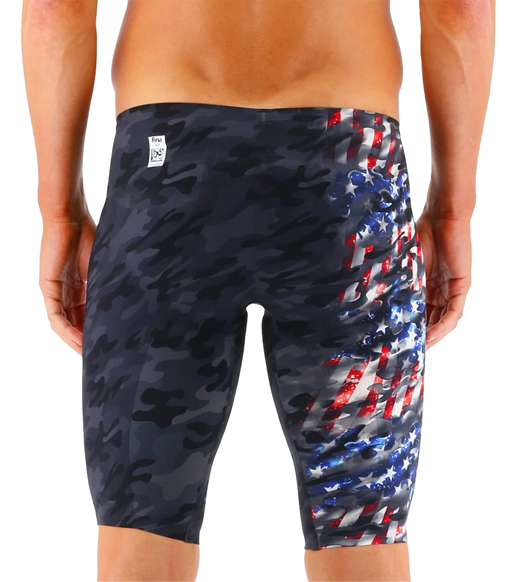 TYR Men's Venzo Camo USA Highwaist Jammer Tech Suit Swimsuit - Image 3