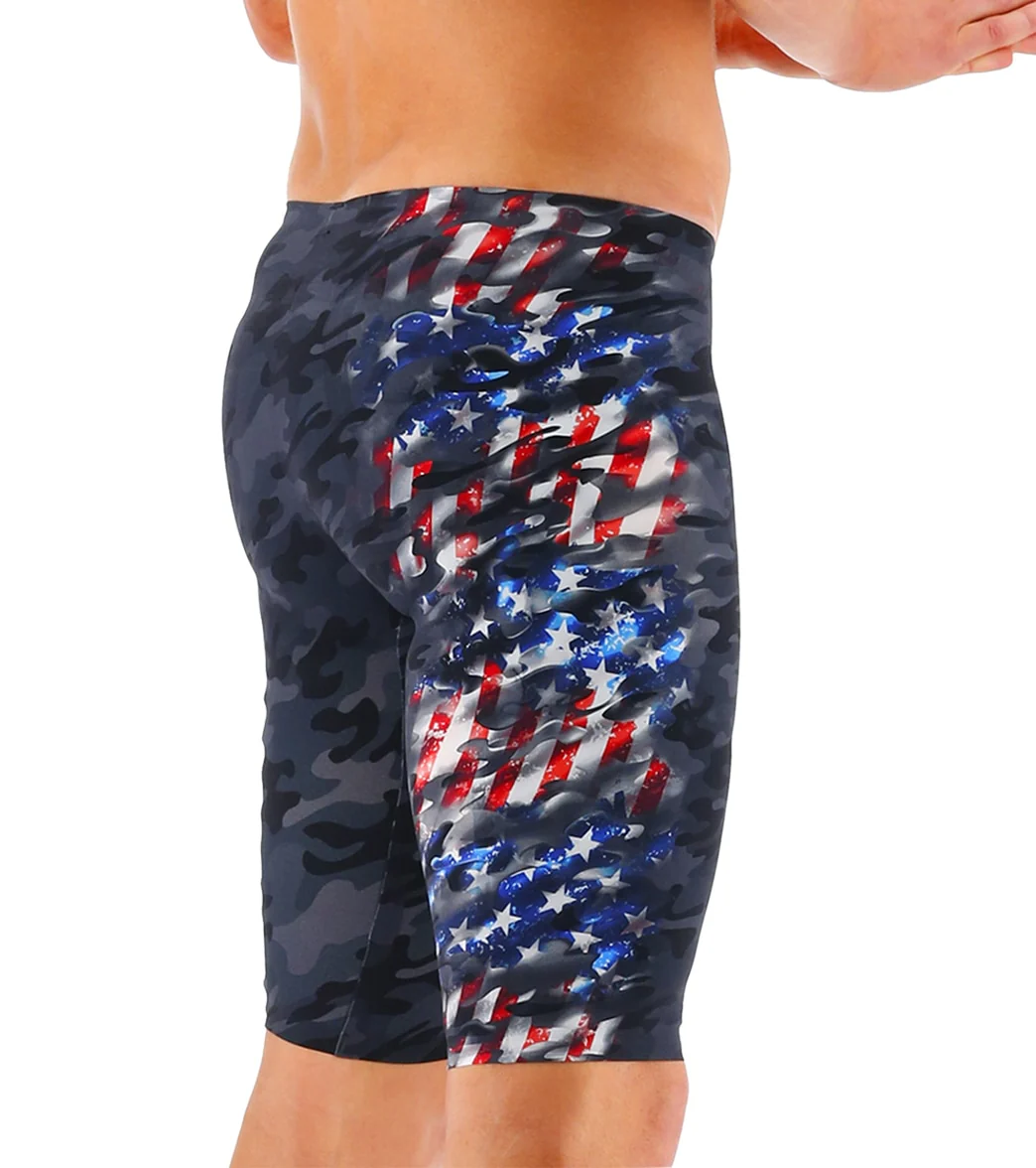 TYR Men's Venzo Camo USA Highwaist Jammer Tech Suit Swimsuit - Image 6