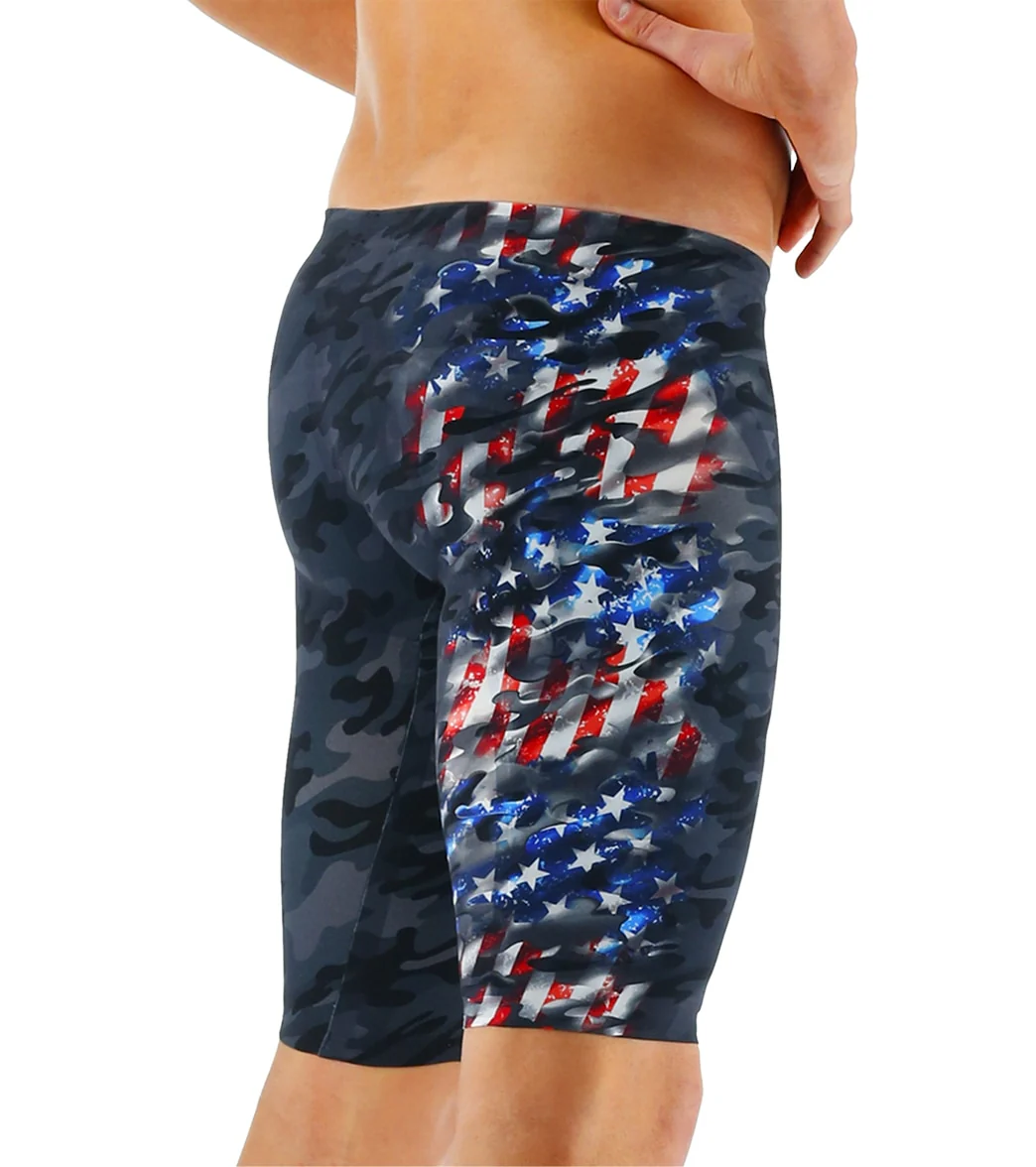 TYR Men's Venzo Camo USA Jammer Swimsuit - Image 6