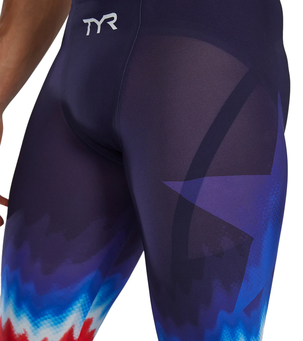 TYR Men's Venzo USA High Waist Jammer Tech Suit Swimsuit - Image 5