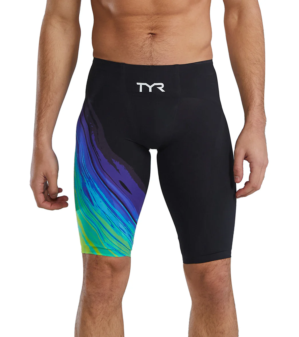 TYR Men's Venzo Volconyx High Waist Jammer Tech Suit Swimsuit - Image 2