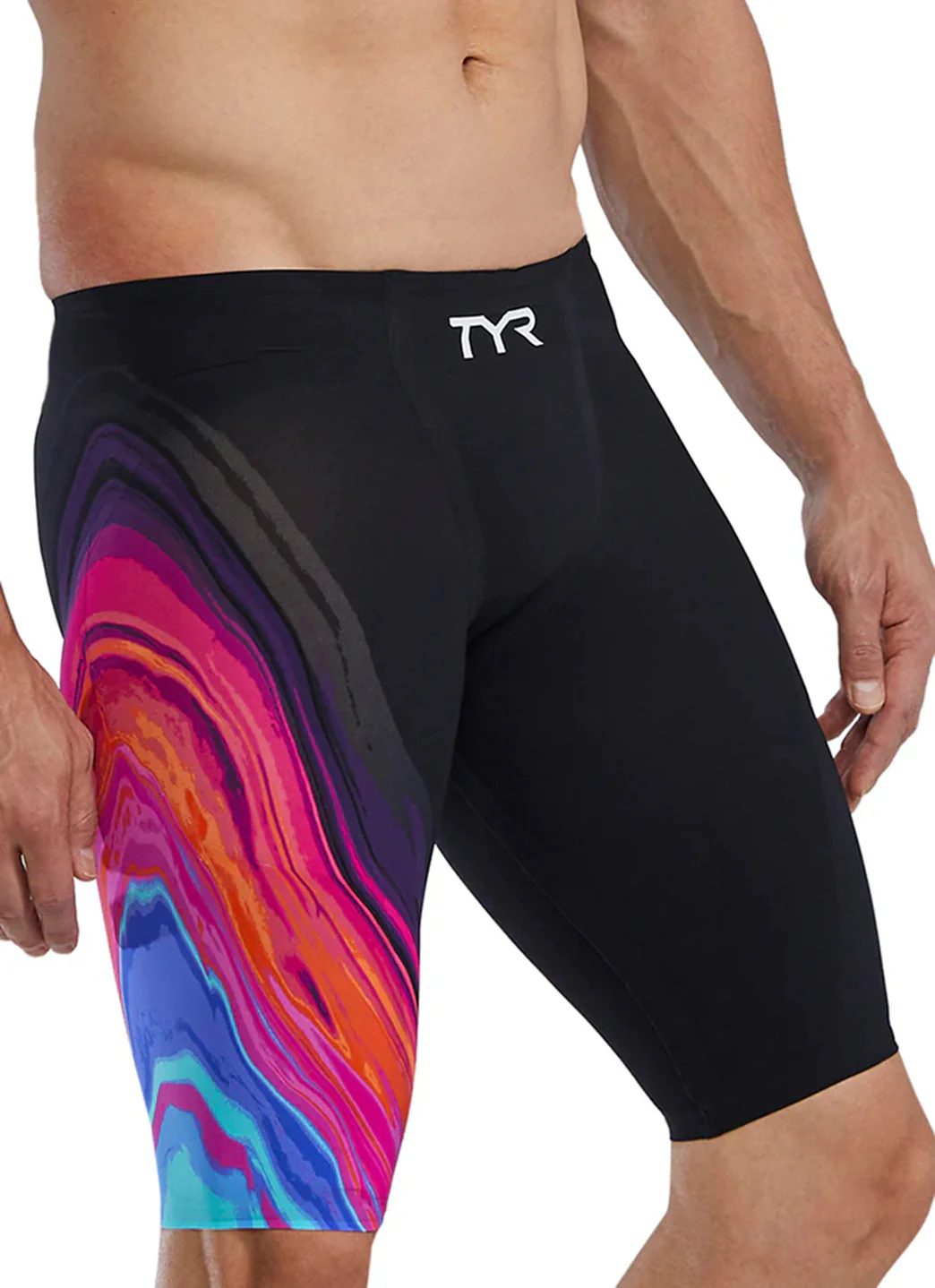 TYR Men's Venzo Volconyx High Waist Jammer Tech Suit Swimsuit - Image 3