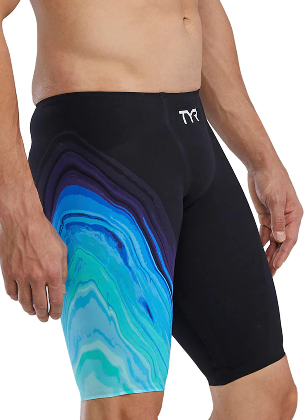 TYR Men's Venzo Volconyx High Waist Jammer Tech Suit Swimsuit - Image 9