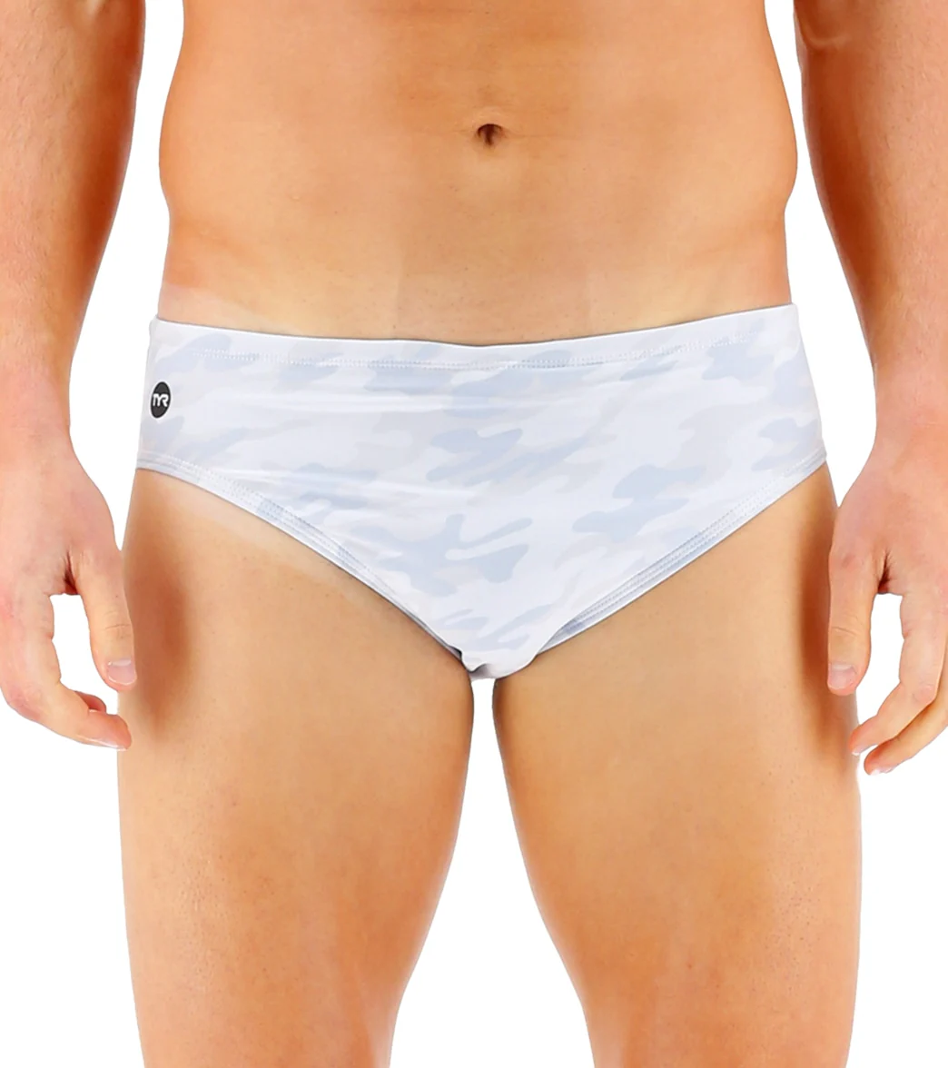 TYR Men's Whiteout Camo Racer Brief Swimsuit - Image 11