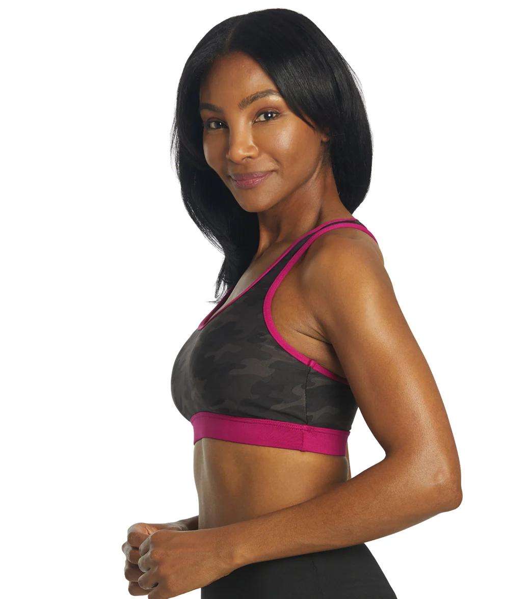 TYR Women's Black Camo Lyn Racerback Bikini Top - Image 5
