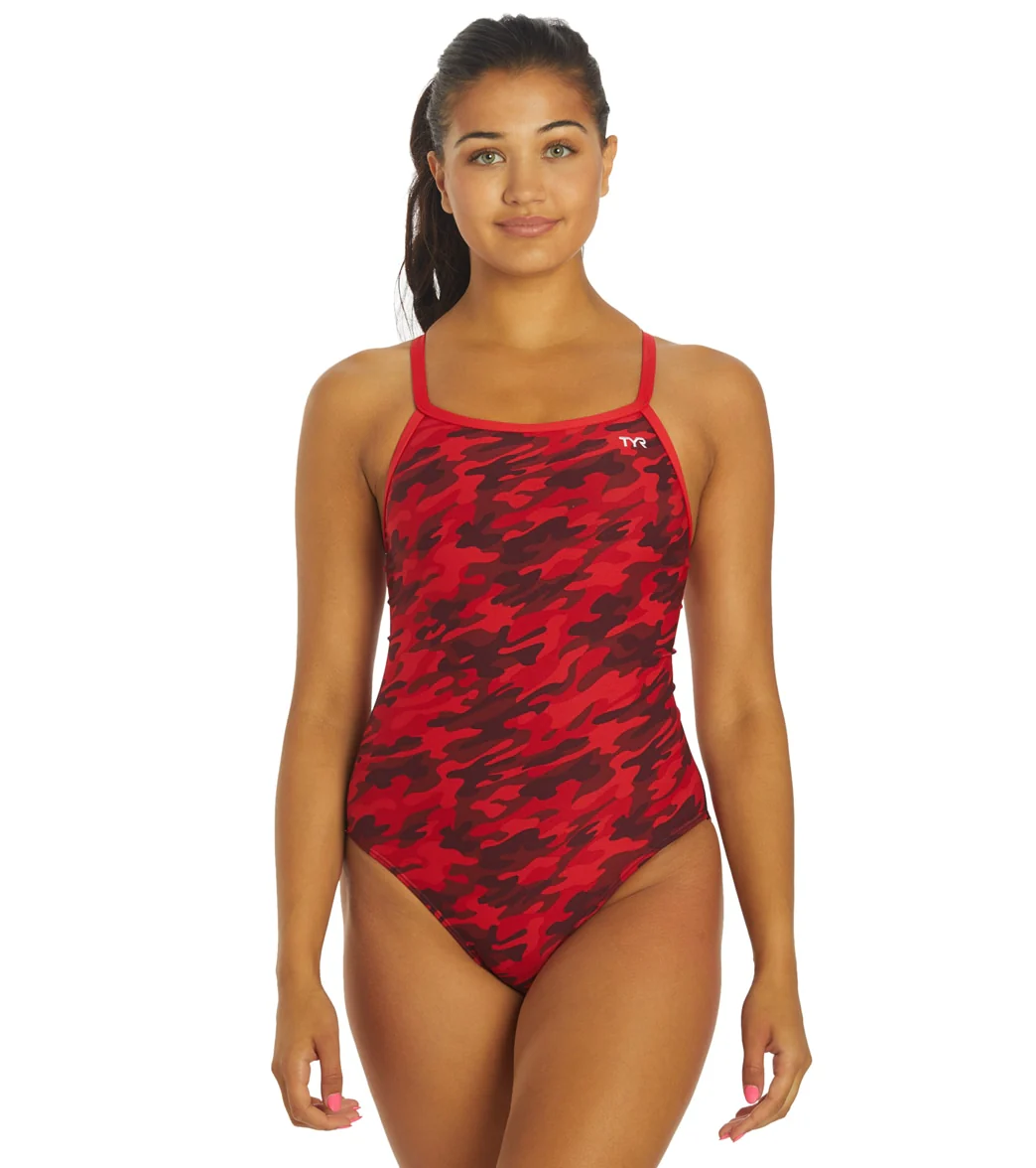 TYR Women's Camo Diamondfit One Piece Swimsuit - Image 11