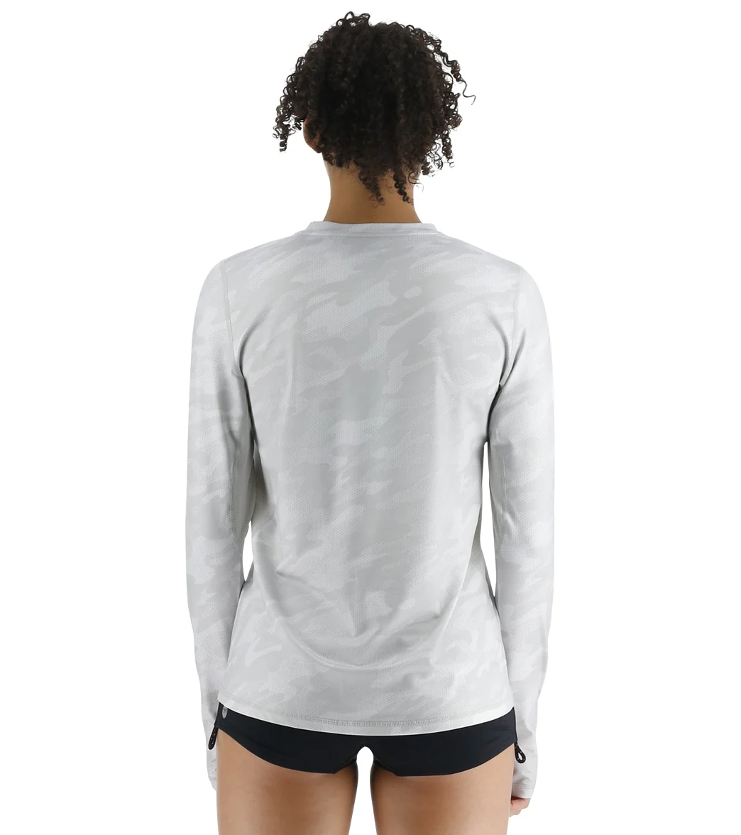 TYR Women's Camohex SunDefense Long Sleeve UPF 50+ Swim Shirt - Image 3