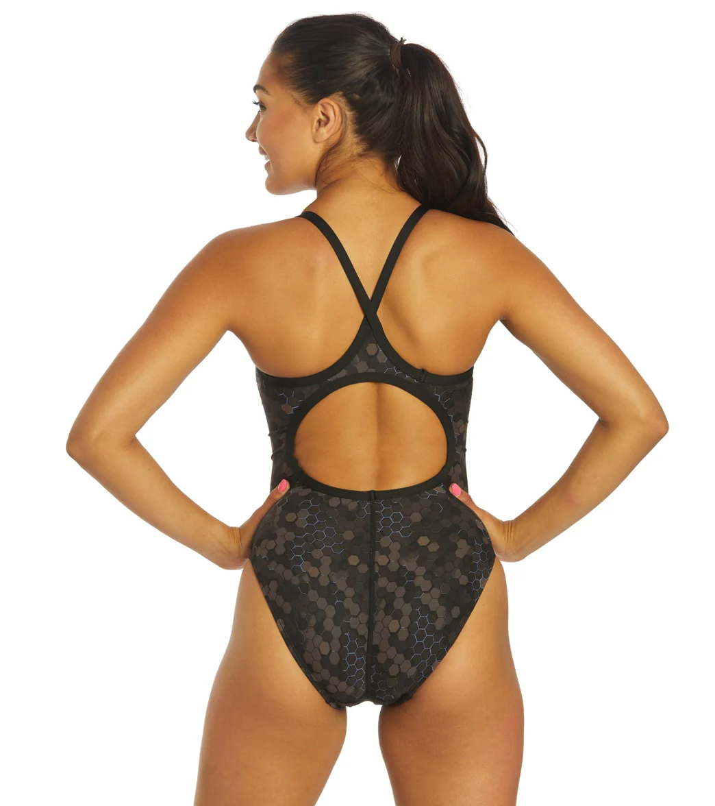 TYR Women's Carbon Hex Diamondfit One Piece Swimsuit - Image 3