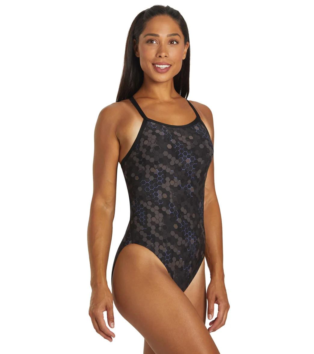 TYR Women's Carbon Hexa Diamond Controlfit One Piece Swimsuit - Image 3