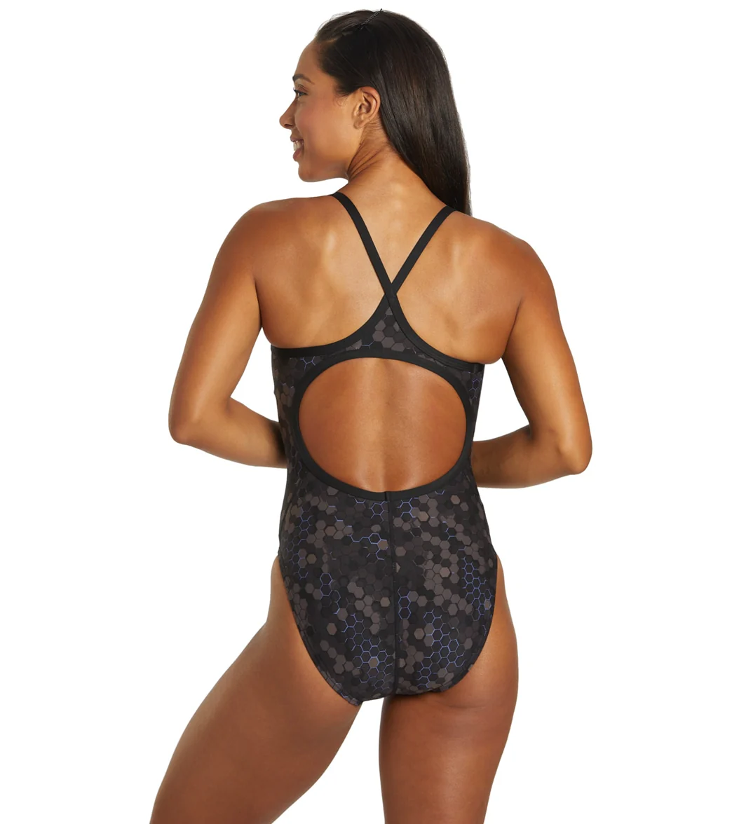 TYR Women's Carbon Hexa Diamond Controlfit One Piece Swimsuit - Image 4