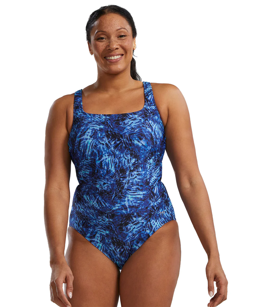 TYR Women's Expression Aqua Controlfit One Piece Swimsuit - Image 7