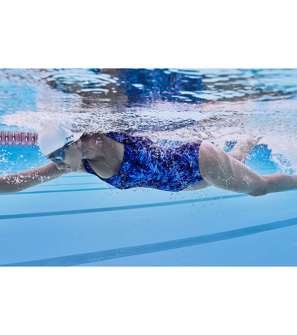 TYR Women's Expression Durafast Elite Square Neck Controlfit Chlorine Proof One Piece Swimsuit - Image 12