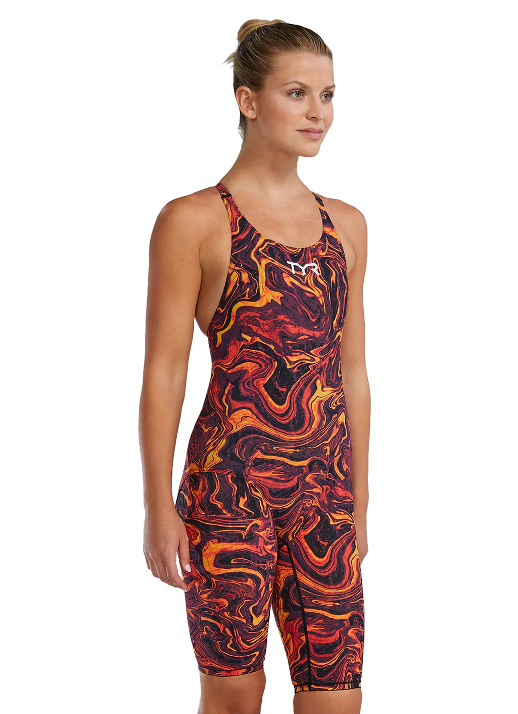 TYR Women's Hyperblitz Thresher Open Back Tech Suit Swimsuit - Image 15