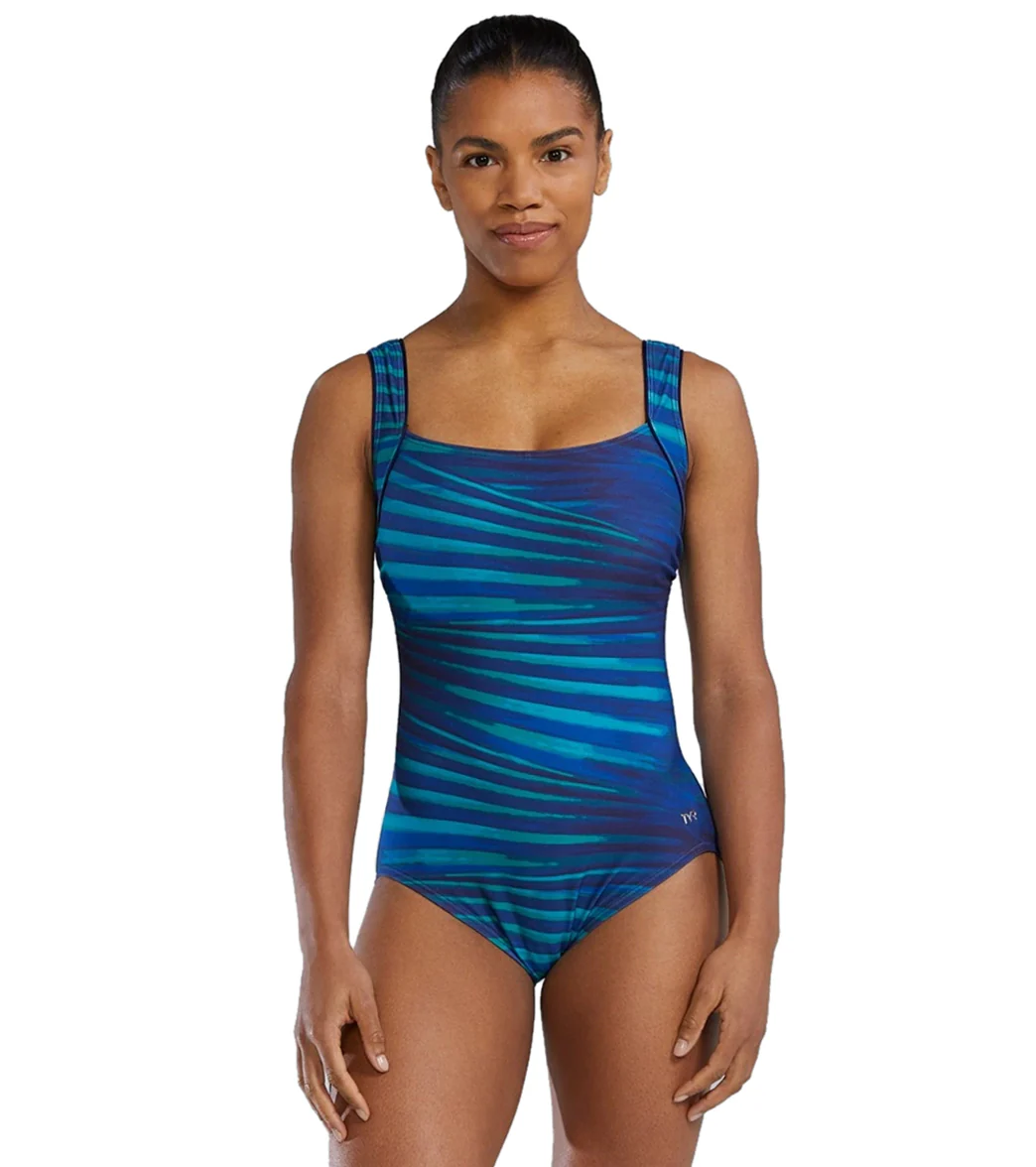 TYR Women's Lamina Square Neck Controlfit Durafast Elite One Piece Swimsuit - Image 7