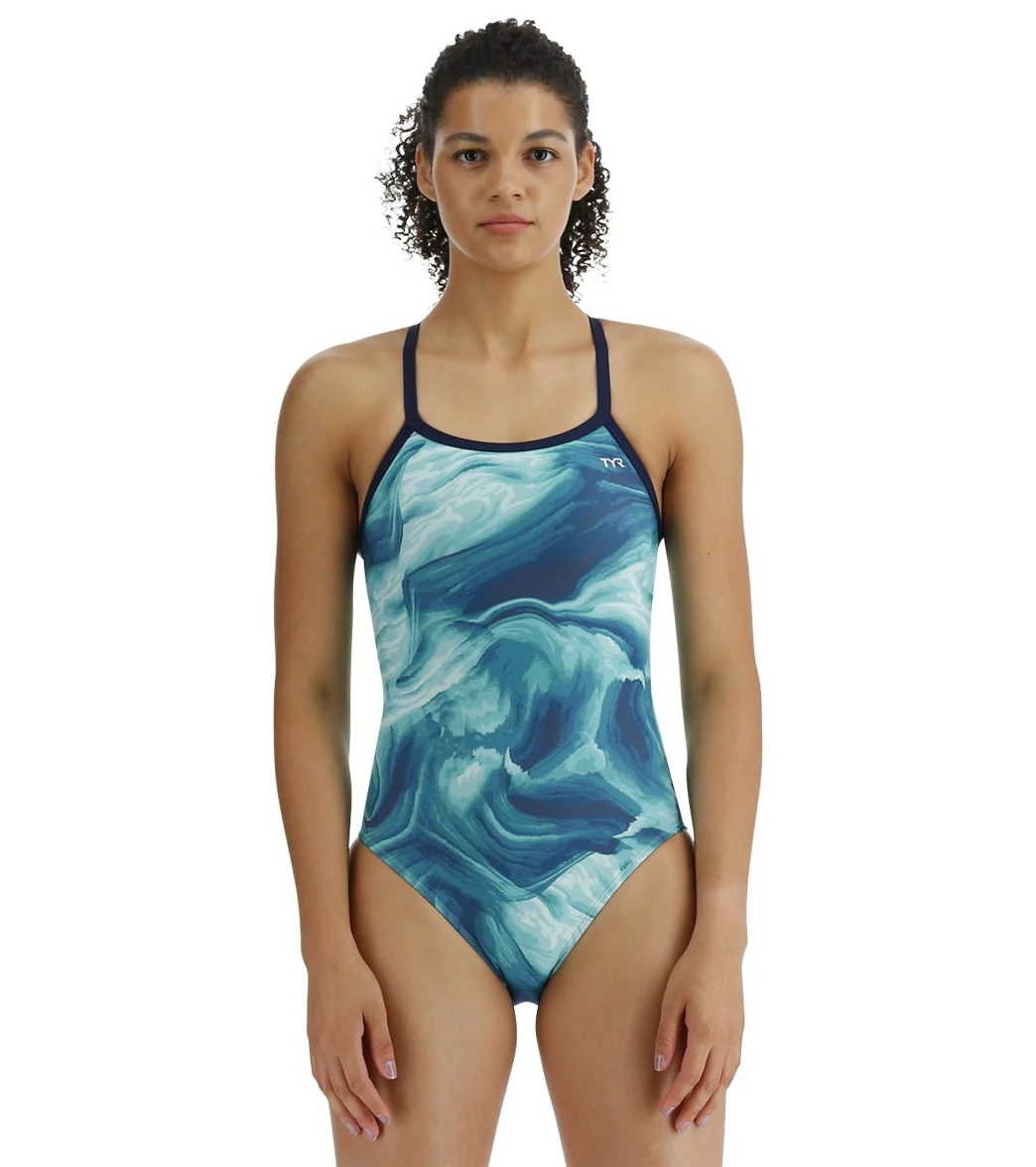 TYR Women's Mezio Diamondfit One Piece Swimsuit - Image 13