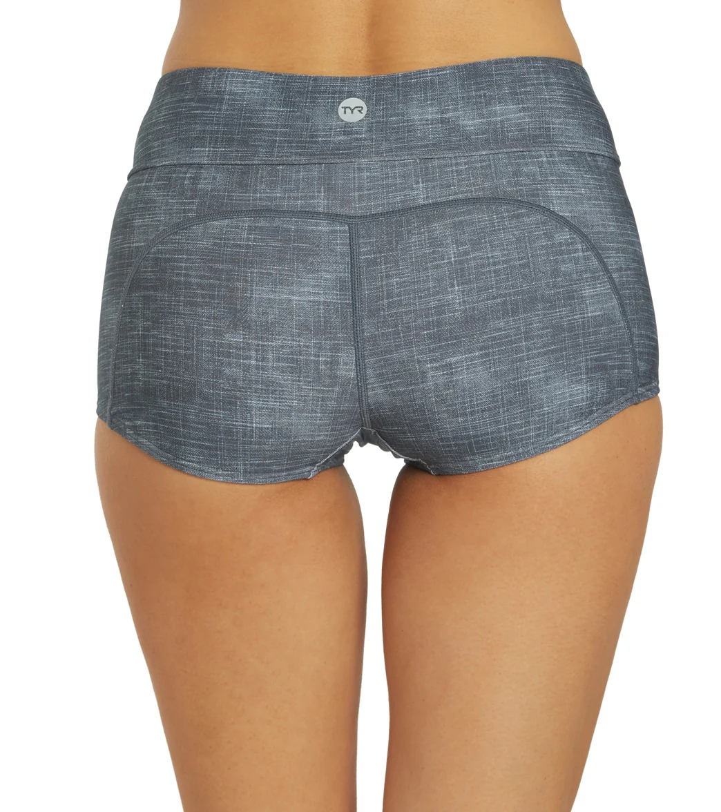 TYR Women's Sanblasted Casey Boyshort Bikini Bottom - Image 3