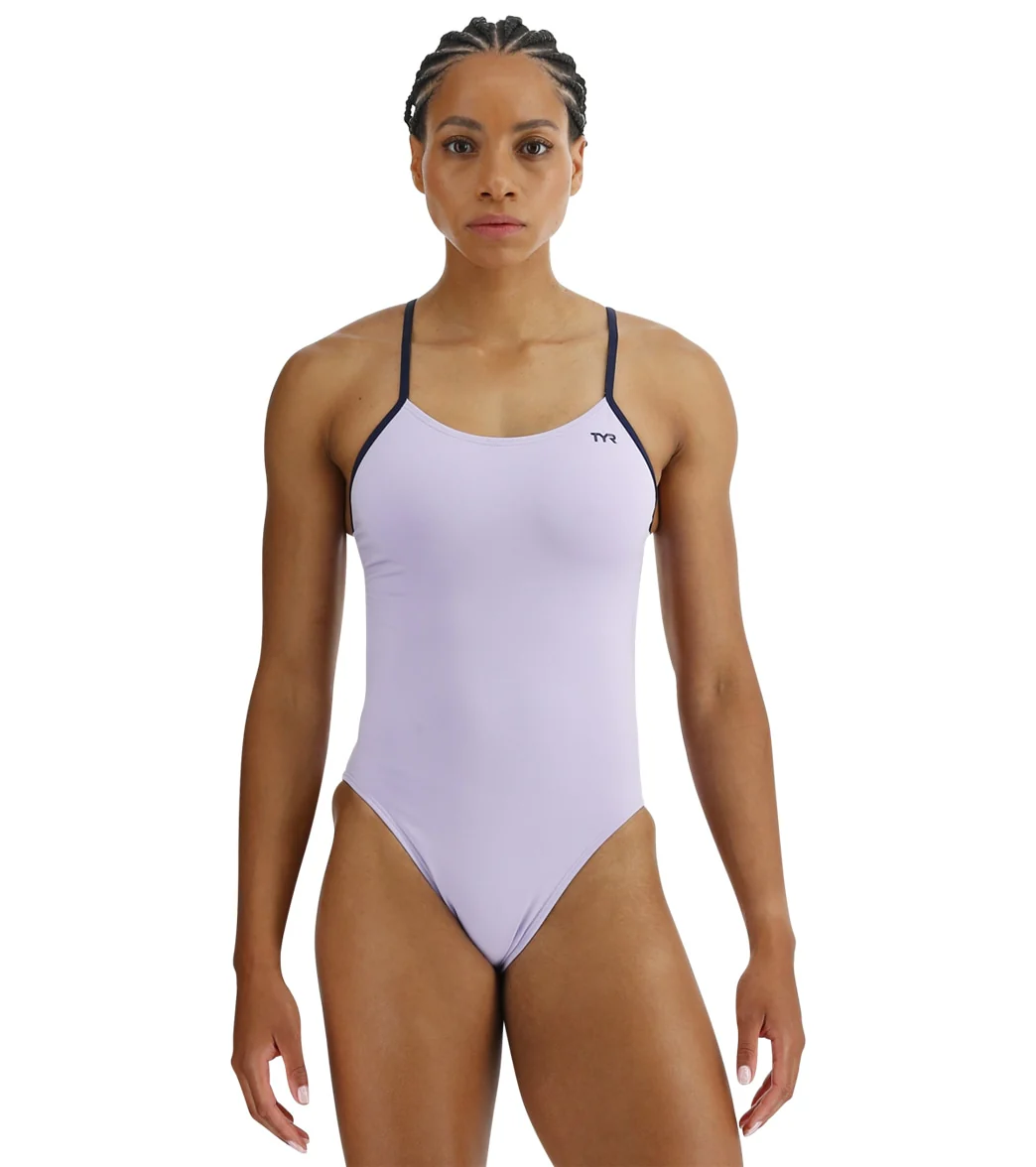TYR Women's Solid Durafast Elite Cutoutfit One Piece Swimsuit - Image 85