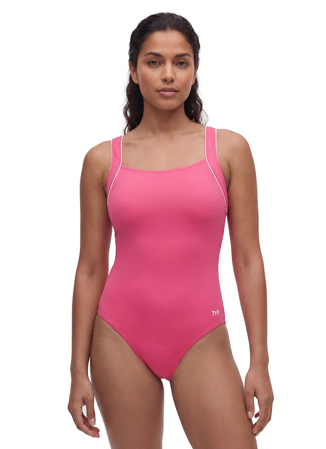 TYR Women's Solid Durafast Elite Square Neck Controlfit One Piece Swimsuit - Image 9