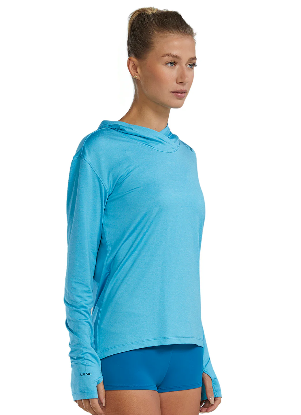 TYR Women's SunDefense Long Sleeve Hooded UPF 50+ Swim Shirt - Image 32