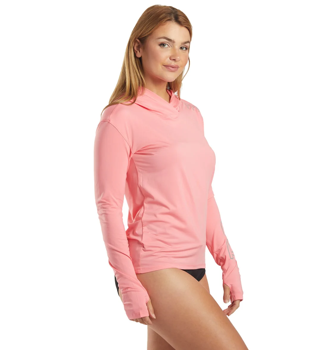 TYR Women's SunDefense Long Sleeve Hooded UPF 50+ Swim Shirt - Image 53